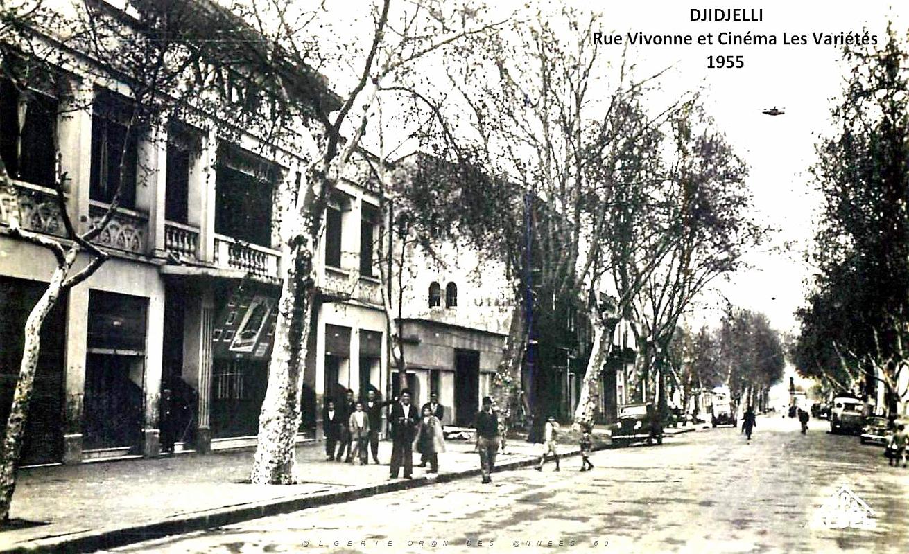 Djidjelli- Les Varietes et Rue Vivone - 1955.jpg